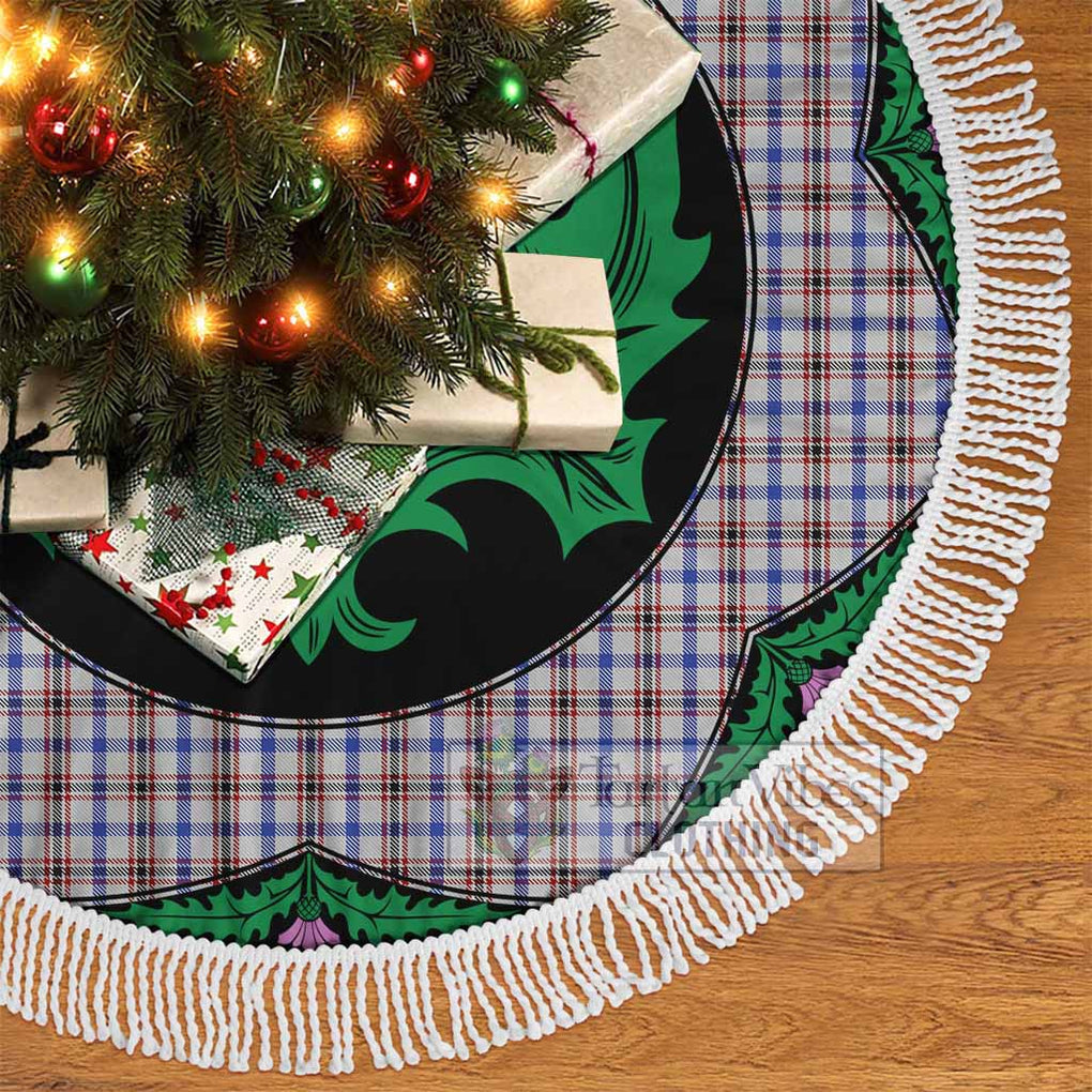 Tartan Vibes Clothing Boswell Tartan Christmas Tree Skirt Scottish Thistle Style