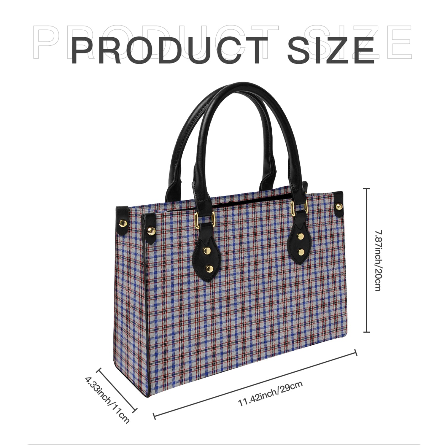 Boswell Tartan Leather Bag - Tartanvibesclothing