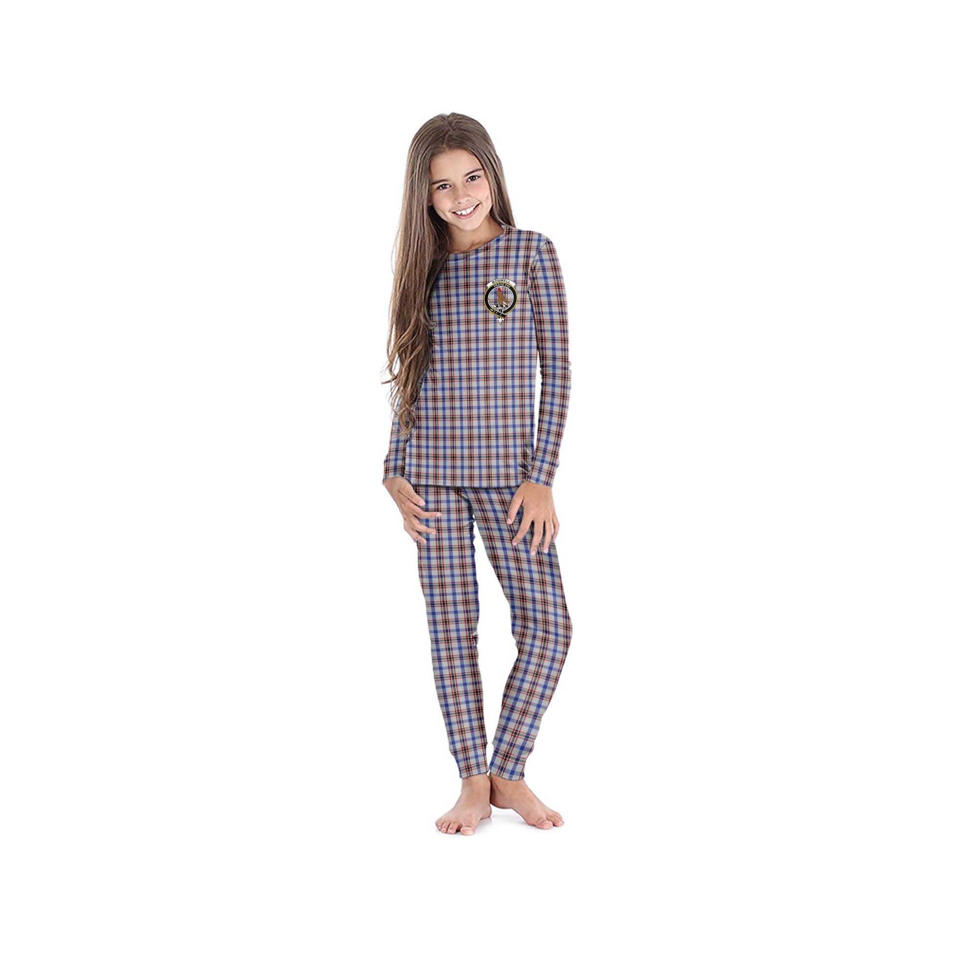 Boswell Tartan Pajamas Family Set with Family Crest - Tartan Vibes Clothing