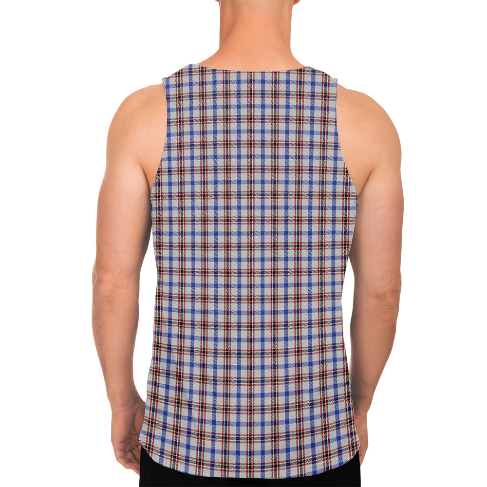 Boswell Tartan Mens Tank Top with Family Crest - Tartanvibesclothing