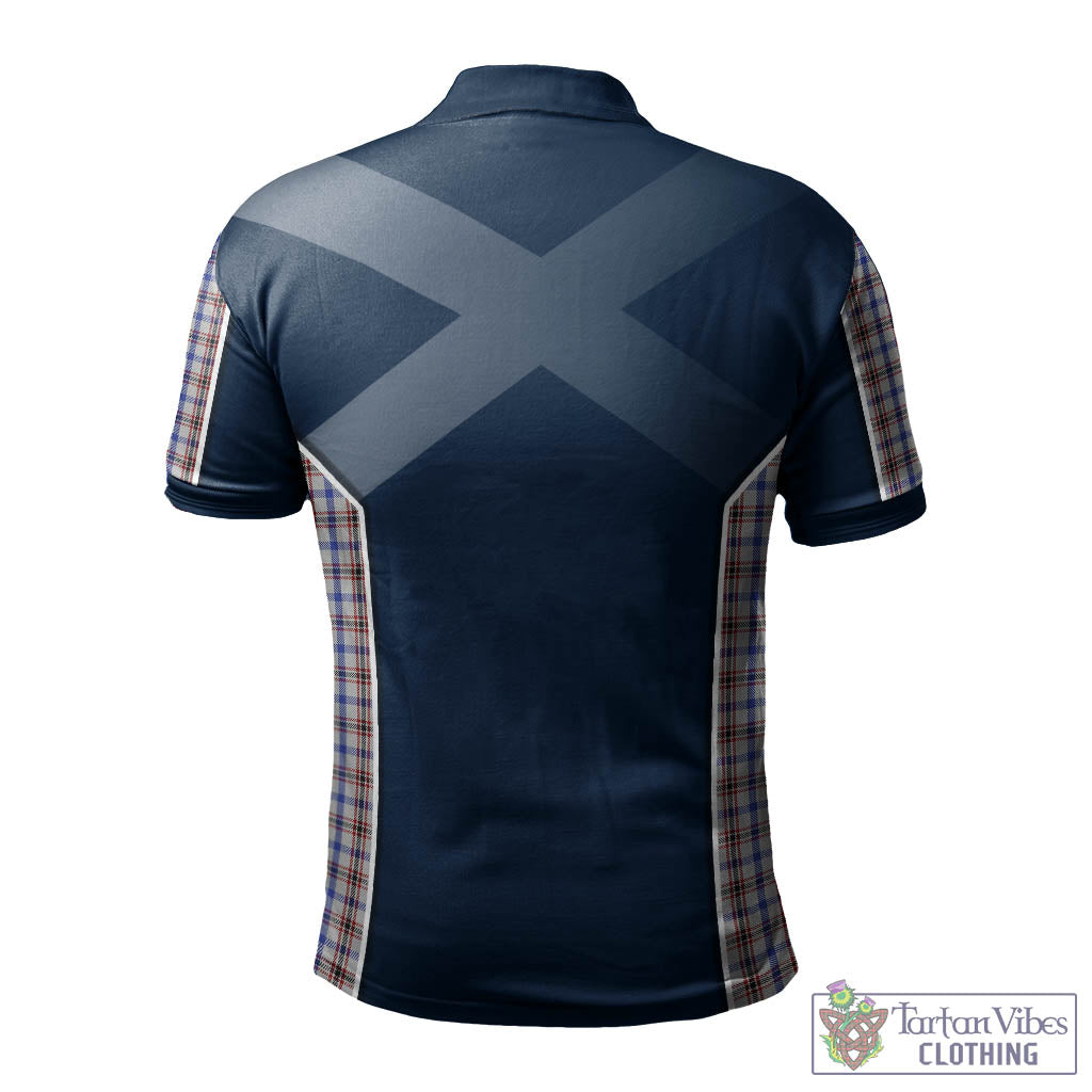 Tartan Vibes Clothing Boswell Tartan Men's Polo Shirt with Family Crest and Lion Rampant Vibes Sport Style