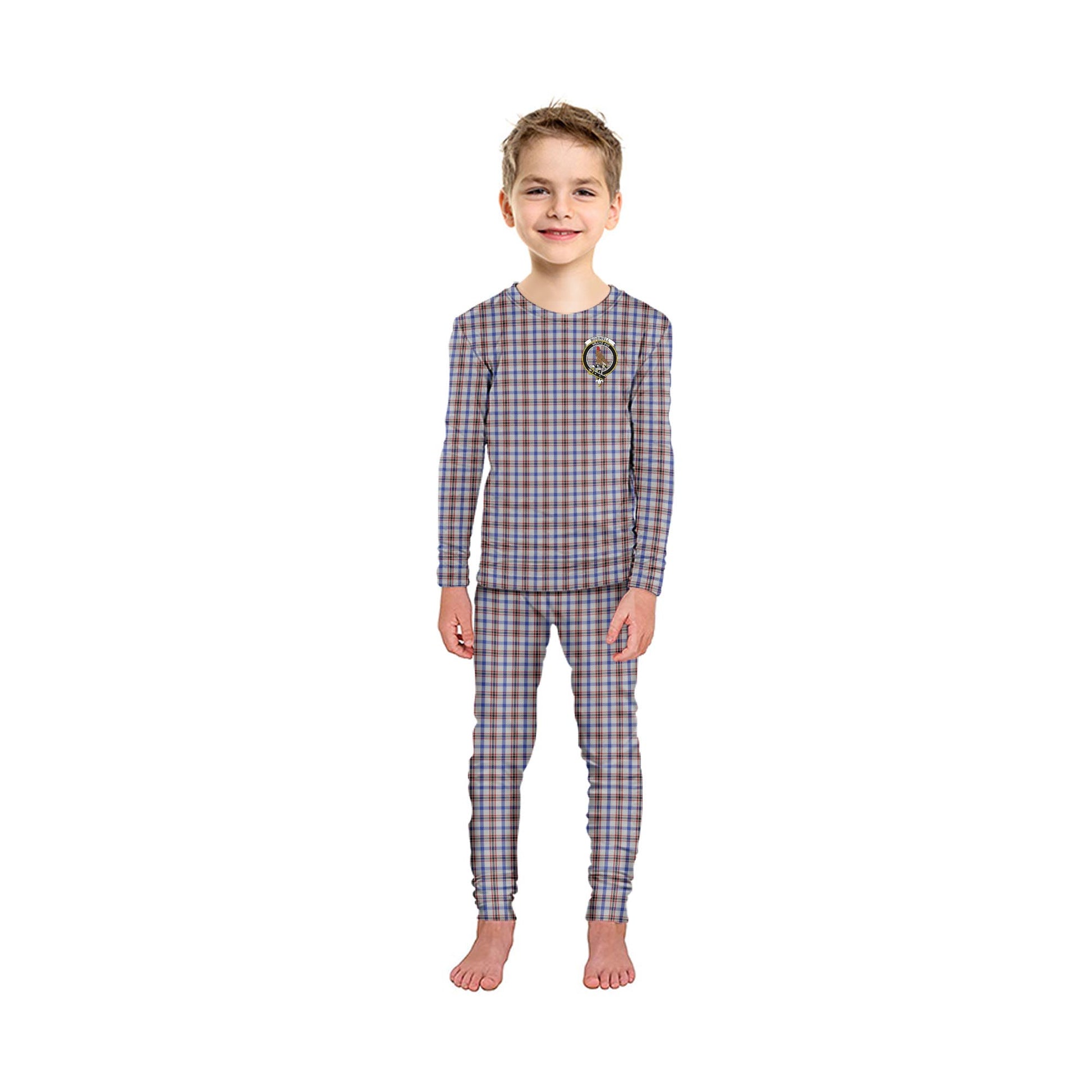 Boswell Tartan Pajamas Family Set with Family Crest - Tartan Vibes Clothing