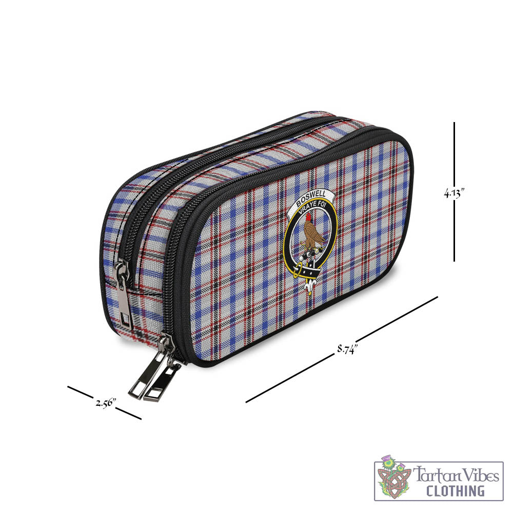 Tartan Vibes Clothing Boswell Tartan Pen and Pencil Case with Family Crest