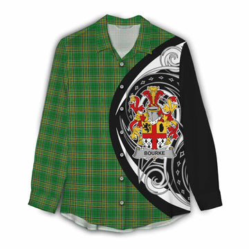 Bourke Irish Clan Women's Casual Shirt Celtic Circle Style Female - Tartan Vibes Clothing