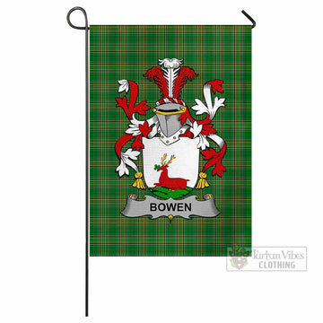 Bowen Irish Clan Tartan Flag with Coat of Arms