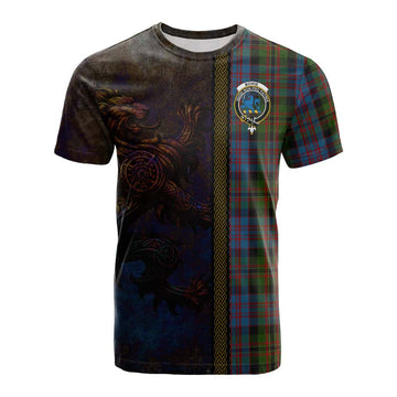 Bowie Tartan Family Crest Cotton T-shirt Alba Gu Brath Be Brave Lion Ancient Style Kid's Shirt - Tartan Vibes Clothing