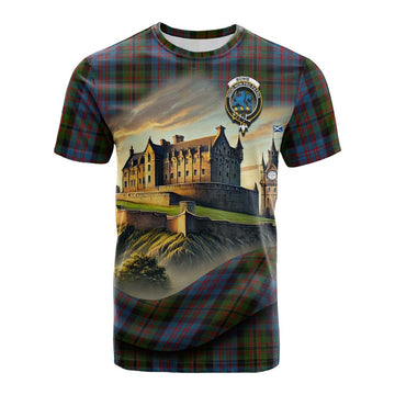 Bowie Tartan Family Crest Cotton T-shirt with Scottish Ancient Castle Style Kid's Shirt - Tartan Vibes Clothing