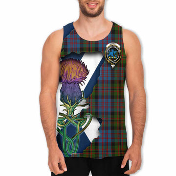 Bowie Tartan Family Crest Men's Tank Top Scottish Thistle Celtic Inspired Men - Tartan Vibes Clothing