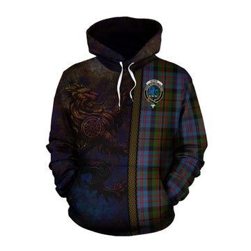 Bowie Tartan Family Crest Cotton Hoodie Alba Gu Brath Be Brave Lion Ancient Style Pullover Hoodie XS - Tartan Vibes Clothing