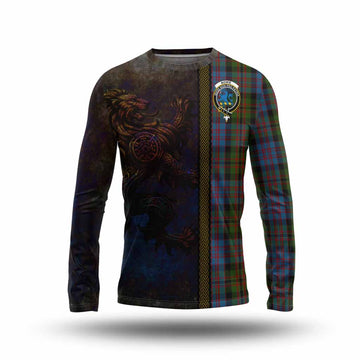 Bowie Tartan Family Crest Long Sleeve T-Shirt Alba Gu Brath Be Brave Lion Ancient Style Unisex - Tartan Vibes Clothing