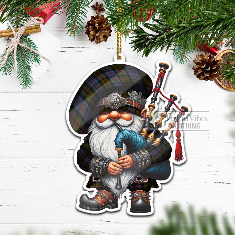 Tartan Vibes Clothing Bowie Tartan Badpiper Gnome Christmas Ornament