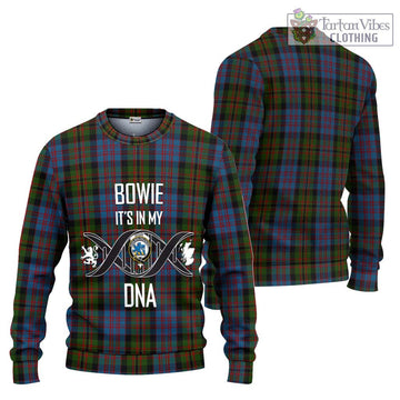 Bowie Tartan Ugly Sweater with Family Crest DNA In Me Style Unisex - Tartan Vibes Clothing