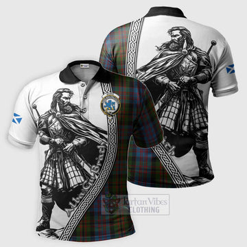 Bowie Tartan Clan Crest Polo Shirt with Highlander Warrior Celtic Style Kid - Tartan Vibes Clothing