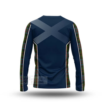 Bowie Tartan Long Sleeve T-Shirt with Family Crest and Scottish Thistle Vibes Sport Style - Tartan Vibes Clothing