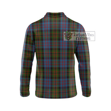 Bowie Tartan Long Sleeve Polo Shirt with Family Crest DNA In Me Style - Tartan Vibes Clothing