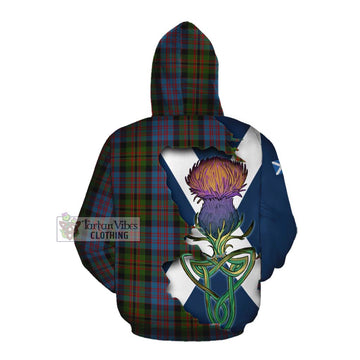 Bowie Tartan Family Crest Cotton Hoodie Scottish Thistle Celtic Inspired Pullover Hoodie - Tartan Vibes Clothing