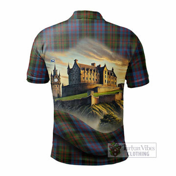 Bowie Tartan Family Crest Polo Shirt with Scottish Ancient Castle Style - Tartan Vibes Clothing