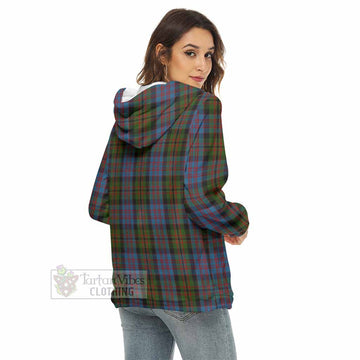 Bowie Tartan Women's Borg Fleece Hoodie with Half Zip - Tartan Vibes Clothing