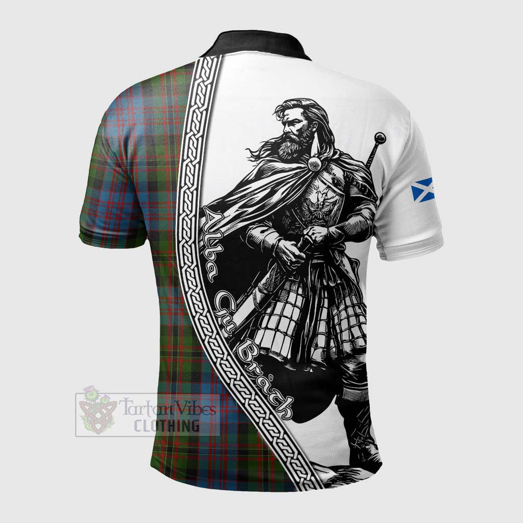 Bowie Tartan Clan Crest Polo Shirt with Highlander Warrior Celtic Style - Tartan Vibes Clothing