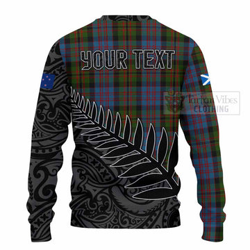 Bowie Crest Tartan Knitted Sweater with New Zealand Silver Fern Half Style - Tartan Vibes Clothing
