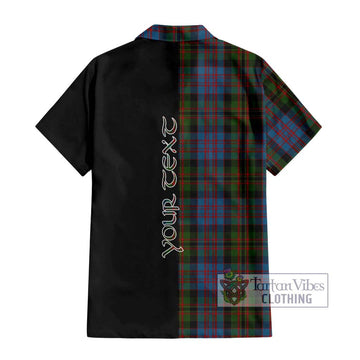 Bowie Tartan Hawaiian Shirt with Family Crest and Half Of Me Style - Tartan Vibes Clothing