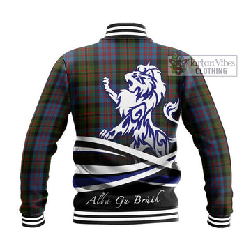 Bowie Tartan Baseball Jacket with Alba Gu Brath Regal Lion Emblem - Tartan Vibes Clothing