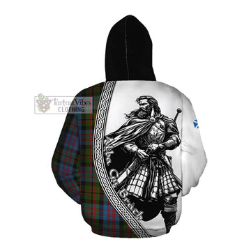 Bowie Tartan Clan Crest Cotton Hoodie with Highlander Warrior Celtic Style Pullover Hoodie - Tartan Vibes Clothing