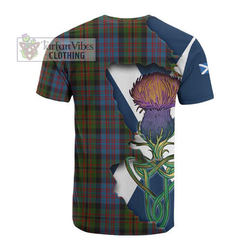 Bowie Tartan Family Crest Cotton T-shirt Scottish Thistle Celtic Inspired - Tartan Vibes Clothing