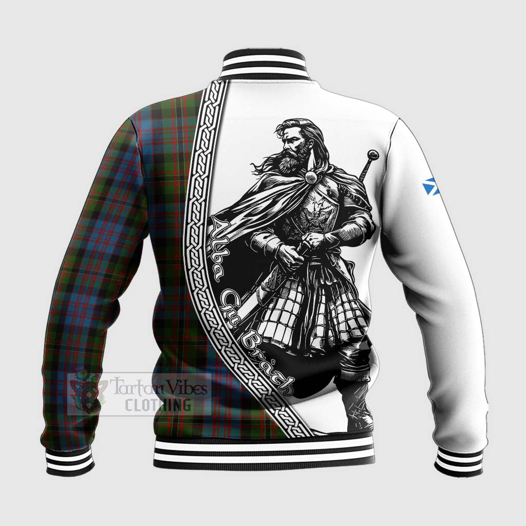 Bowie Tartan Clan Crest Baseball Jacket with Highlander Warrior Celtic Style - Tartan Vibes Clothing