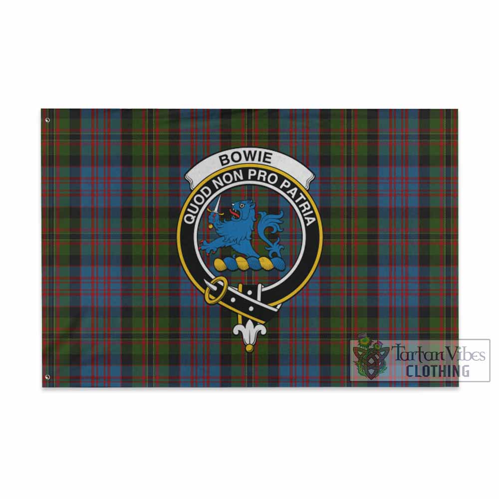 Bowie Tartan House Flag with Family Crest - Tartan Vibes Clothing