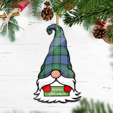 Bowie Ancient Gnome Christmas Ornament with His Tartan Christmas Hat