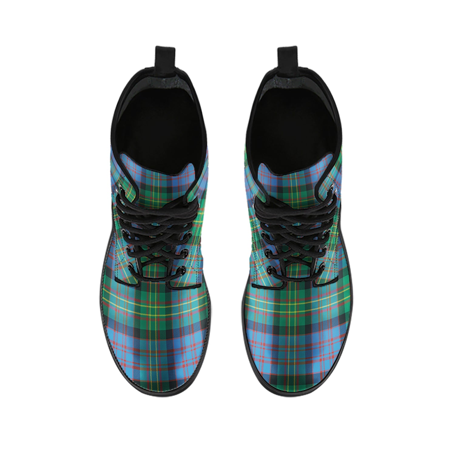 Bowie Ancient Tartan Leather Boots - Tartanvibesclothing