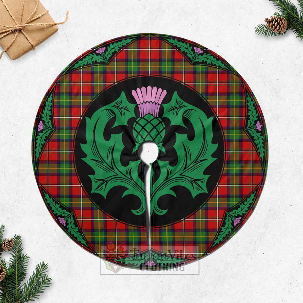 Tartan Vibes Clothing Boyd Tartan Christmas Tree Skirt Scottish Thistle Style