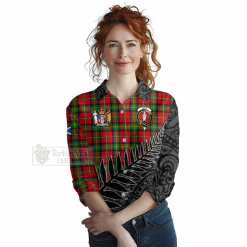 Boyd Crest Tartan Women's Casual Shirt with New Zealand Silver Fern Half Style