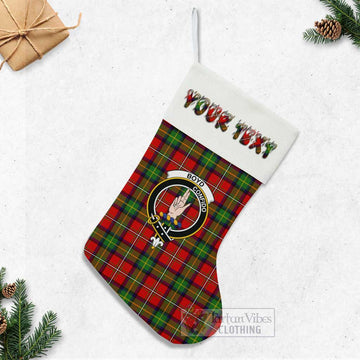 Boyd Tartan Family Crest Christmas Stocking with Personalized Text