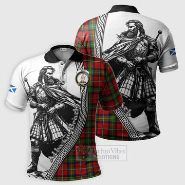 Boyd Tartan Clan Crest Polo Shirt with Highlander Warrior Celtic Style