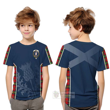 Boyd Tartan Kid T-Shirt with Family Crest and Scottish Thistle Vibes Sport Style