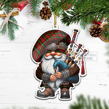 Boyd Tartan Bagpiper Gnome Christmas Ornament