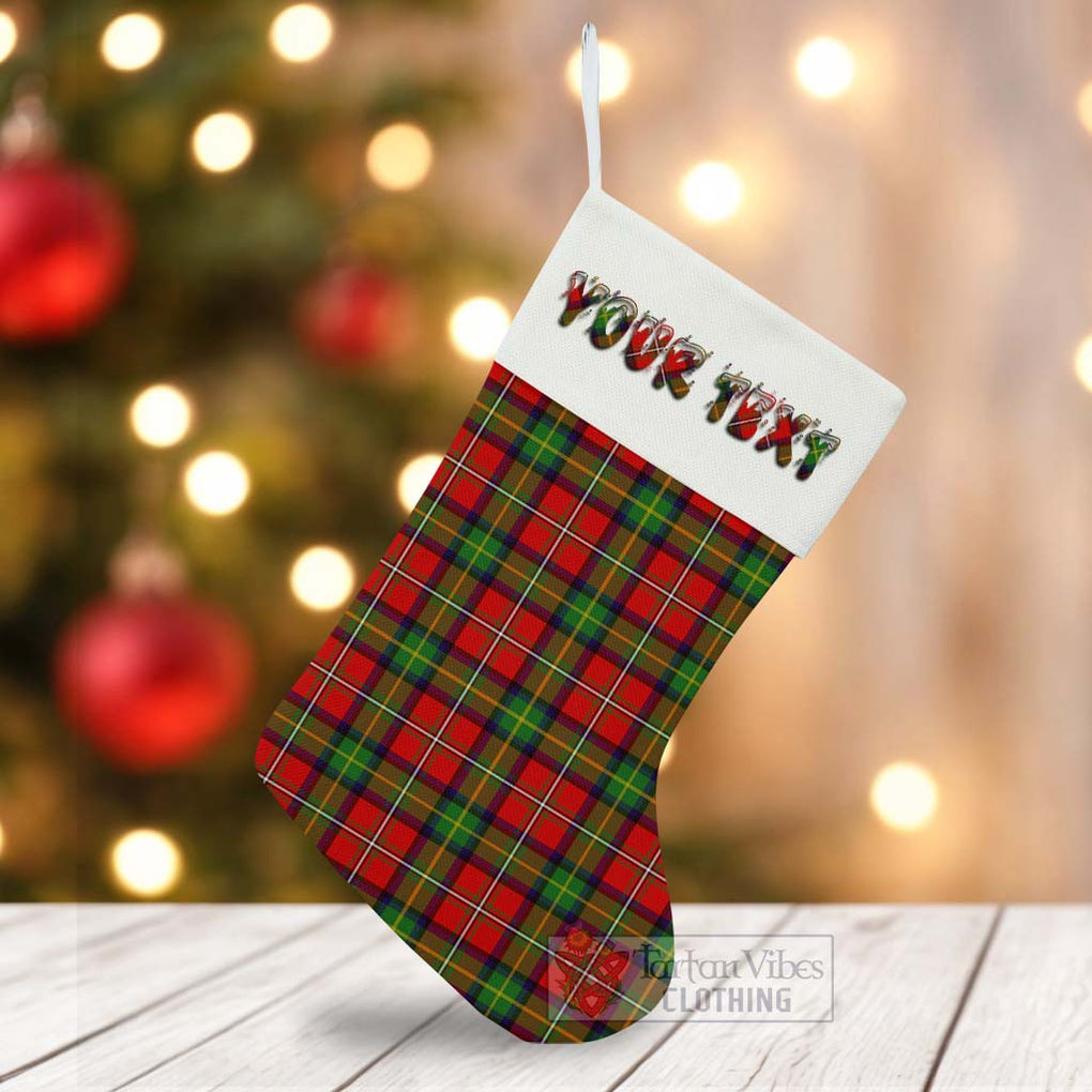 Tartan Vibes Clothing Boyd Tartan Christmas Stocking with Personalized Text