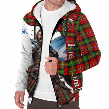 Boyd Crest Tartan Sherpa Hoodie Inspired by the Freedom of Scottish Warrior