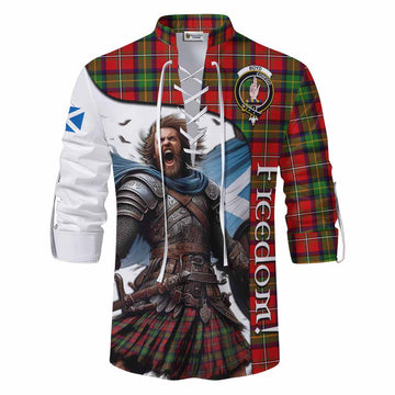 Boyd Crest Tartan Ghillie Kilt Shirt Inspired by the Freedom of Scottish Warrior