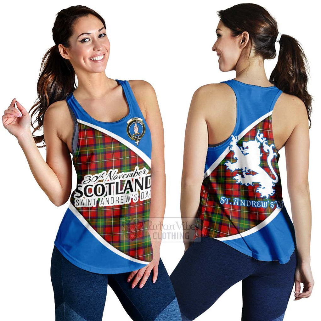 Tartan Vibes Clothing Boyd Family Crest Tartan Women's Racerback Tanks Celebrate Saint Andrew's Day in Style