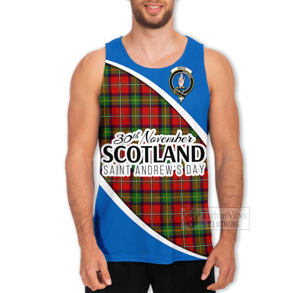 Tartan Vibes Clothing Boyd Family Crest Tartan Men's Tank Top Celebrate Saint Andrew's Day in Style