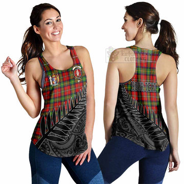 Boyd Crest Tartan Women's Racerback Tanks with New Zealand Silver Fern Half Style