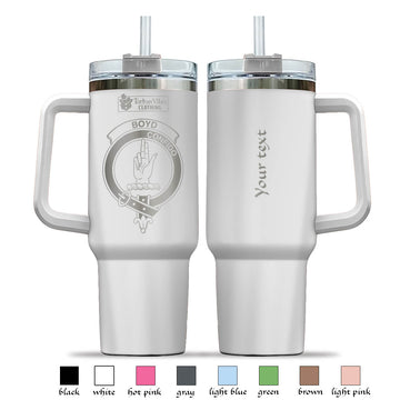 Boyd Engraved Family Crest Tumbler with Handle