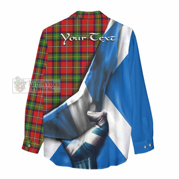 Boyd Tartan Women's Casual Shirt with Family Crest Scotland Patriotic Style