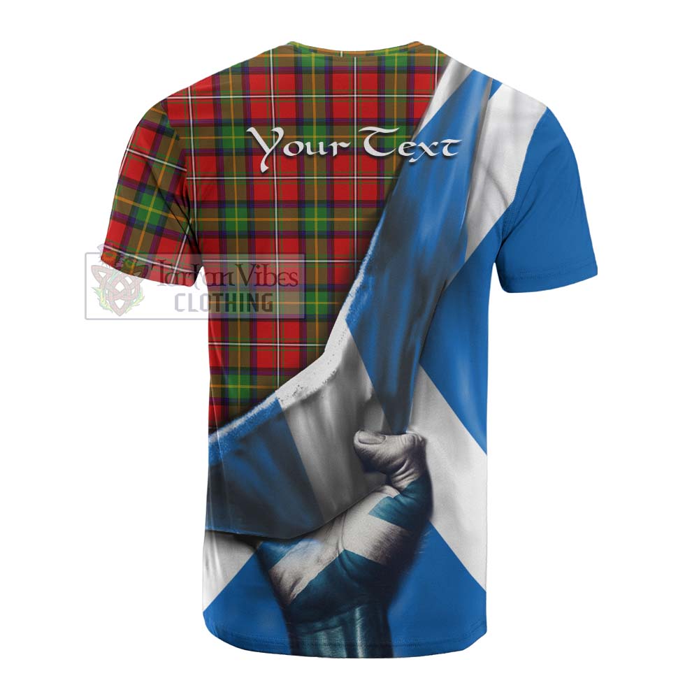 Tartan Vibes Clothing Boyd Tartan Cotton T-shirt with Family Crest Scotland Patriotic Style