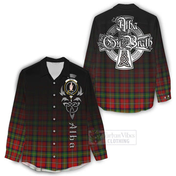 Boyd Tartan Women's Casual Shirt Featuring Alba Gu Brath Family Crest Celtic Inspired