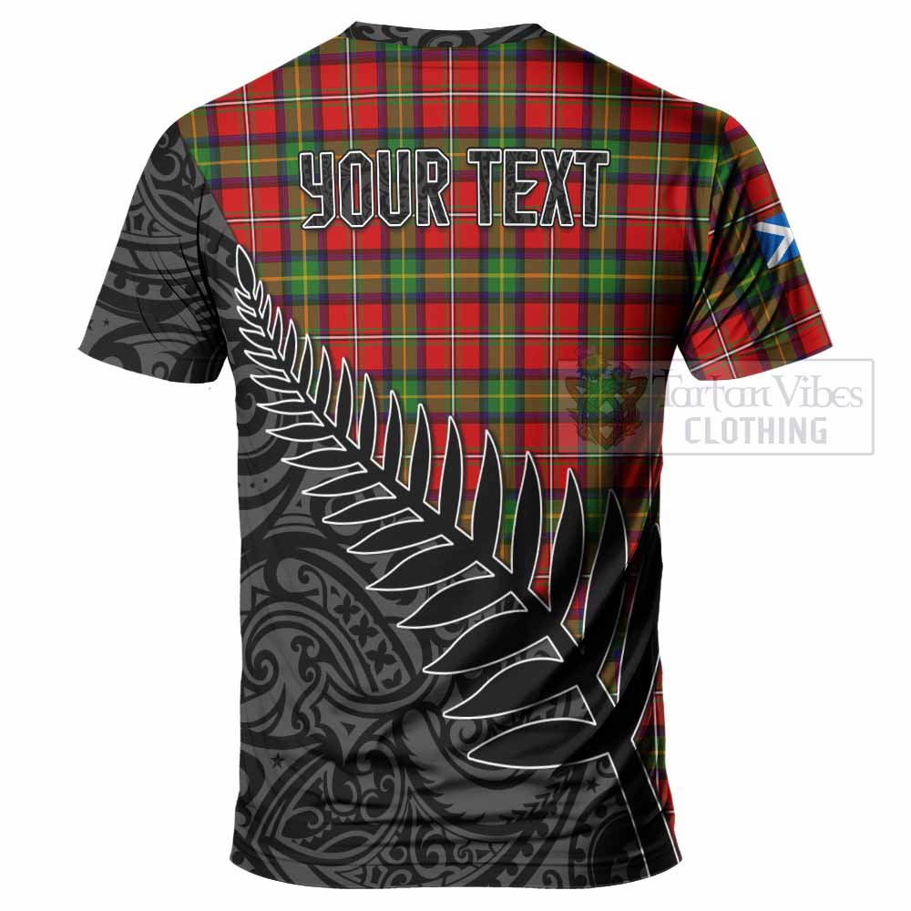 Tartan Vibes Clothing Boyd Crest Tartan T-Shirt with New Zealand Silver Fern Half Style