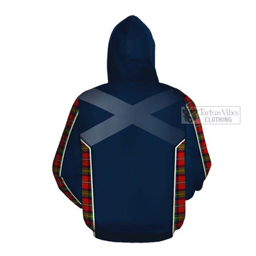 Boyd Tartan Cotton Hoodie with Family Crest and Lion Rampant Vibes Sport Style